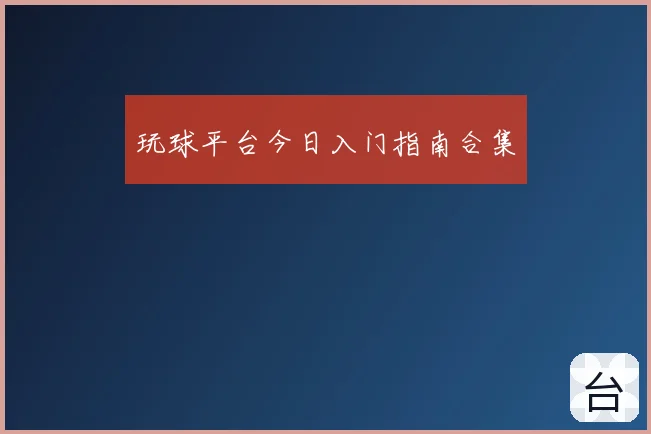 玩球平台今日入门指南合集